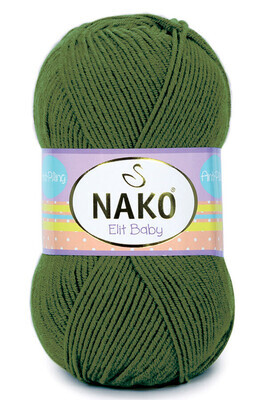 NAKO ELİT BABY KNİTTİNG YARN 10665 Pine Green - Thumbnail