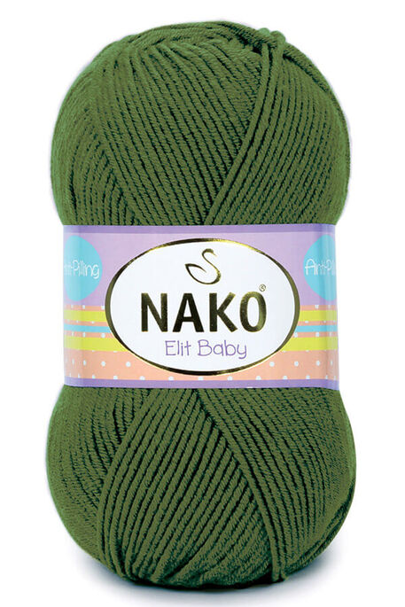 Nako Yarn - NAKO ELİT BABY KNİTTİNG YARN 10665 Pine Green