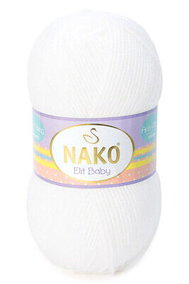 Nako Yarn - NAKO ELİT BABY KNİTTİNG YARN 208 White