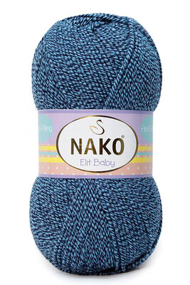 Nako Yarn - NAKO ELİT BABY KNİTTİNG YARN 21350 Blue Navy Blue Marl