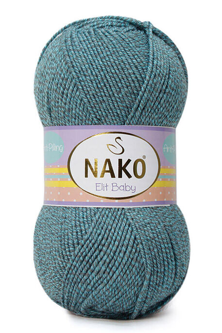 Nako Yarn - NAKO ELİT BABY KNİTTİNG YARN 21355 Azure Gray Marl