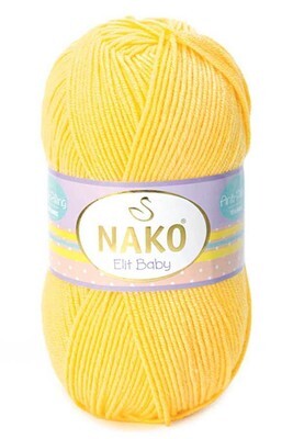 NAKO ELİT BABY KNİTTİNG YARN 2857 Yellow - Thumbnail