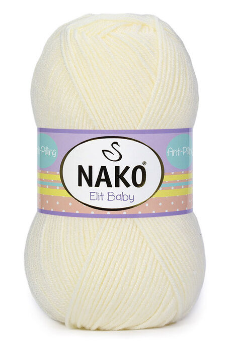 Nako Yarn - NAKO ELİT BABY KNİTTİNG YARN 300 Ecru