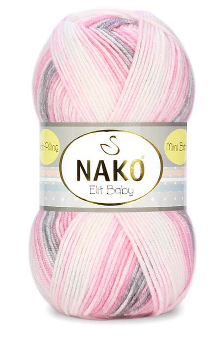 Nako Yarn - NAKO ELİT BABY MİNİ BATİK KNİTTİNG YARN 32419