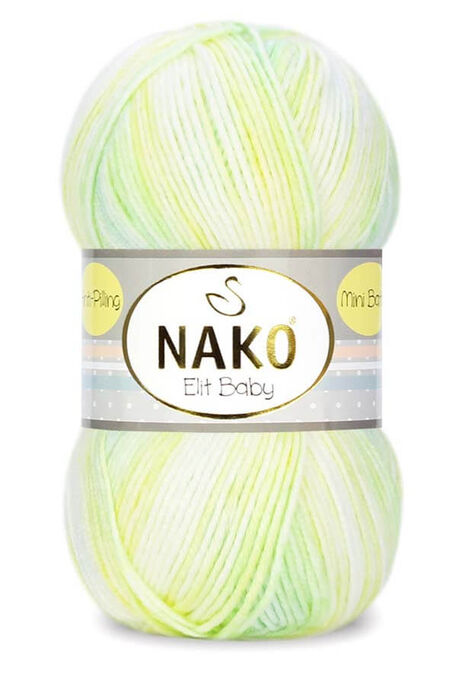 Nako Yarn - NAKO ELİT BABY MİNİ BATİK KNİTTİNG YARN 32424