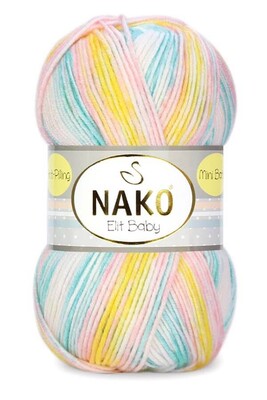 Nako Yarn - NAKO ELİT BABY MİNİ BATİK KNİTTİNG YARN 32428