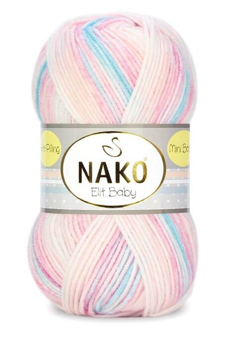 Nako Yarn - NAKO ELİT BABY MİNİ BATİK KNİTTİNG YARN 32431