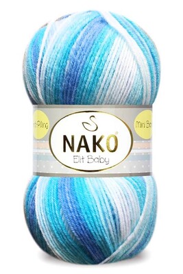 Nako Yarn - NAKO ELİT BABY MİNİ BATİK KNİTTİNG YARN 32455