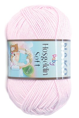 Nako Yarn - NAKO HOŞGELDİN SOFT KNİTTİNG YARN 10557 New Born Soft Pink