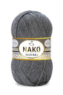 Nako Yarn - NAKO İNCİ DELUKS KNİTTİNG YARN 194 Gray melange