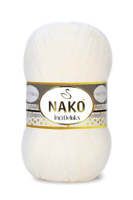 Nako Yarn - NAKO İNCİ DELUKS KNİTTİNG YARN 208 WHITE