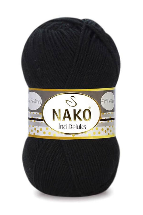 Nako Yarn - NAKO İNCİ DELUKS KNİTTİNG YARN 217 Black