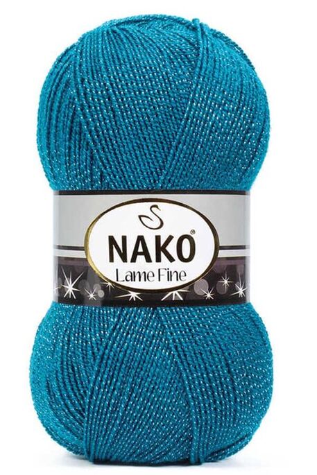 Nako Yarn - NAKO LAME FINE KNİTTİNG YARN 10328MV Petrol