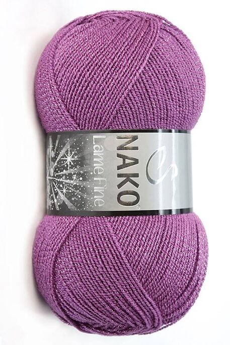 Nako Yarn - NAKO LAME FINE KNİTTİNG YARN 1048GK Orchid