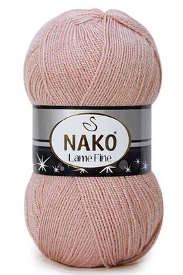 Nako Yarn - NAKO LAME FINE KNİTTİNG YARN 10569SE Powder Pink