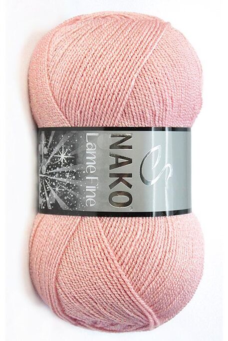 Nako Yarn - NAKO LAME FINE KNİTTİNG YARN 11474SE Light Coral