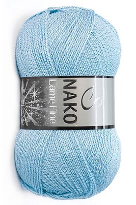 NAKO LAME FINE KNİTTİNG YARN 11476SE Ice Blue - Thumbnail