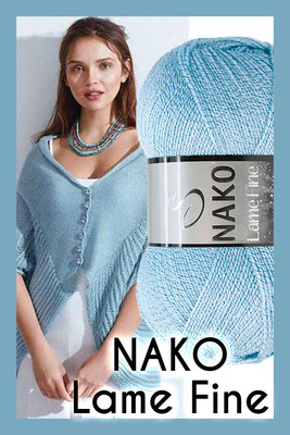 Nako Yarn - NAKO LAME FINE KNİTTİNG YARN 11476SE Ice Blue