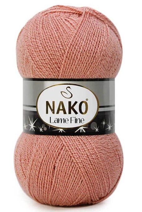 Nako Yarn - NAKO LAME FINE KNİTTİNG YARN 11613B Pink Gold