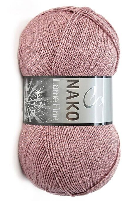 Nako Yarn - NAKO LAME FINE KNİTTİNG YARN 1429SE Vintage Pink