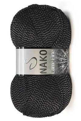 Nako Yarn - NAKO LAME FINE KNİTTİNG YARN 217G black + silver