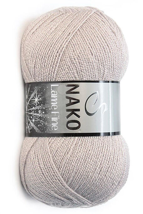 Nako Yarn - NAKO LAME FINE KNİTTİNG YARN 3079SE Grey Mauve