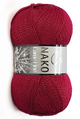 Nako Yarn - NAKO LAME FINE KNİTTİNG YARN 3630K Maroon