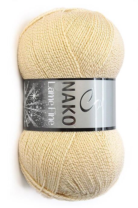 Nako Yarn - NAKO LAME FINE KNİTTİNG YARN 4671A Vanilla Flower