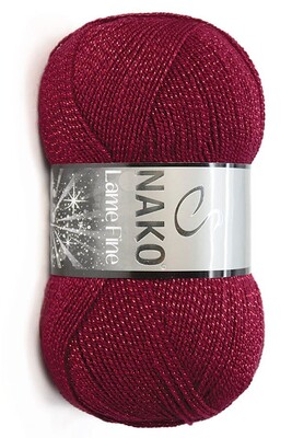 Nako Yarn - NAKO LAME FINE KNİTTİNG YARN 6592 CLARET RED