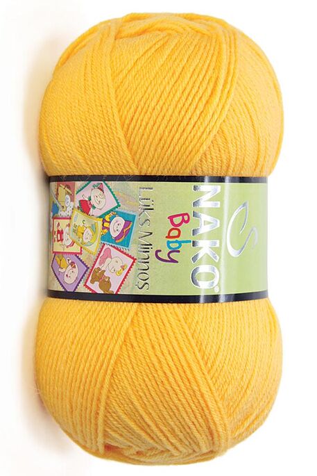 Nako Yarn - NAKO LÜKS MİNNOŞ KNİTTİNG YARN 184 Yellow