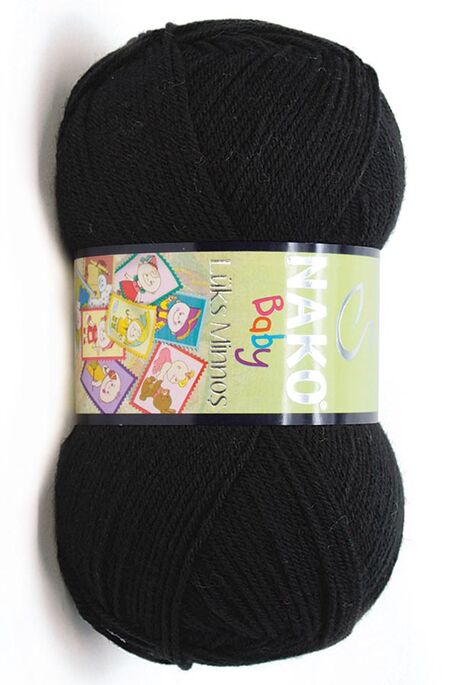 Nako Yarn - NAKO LÜKS MİNNOŞ KNİTTİNG YARN 217 Black