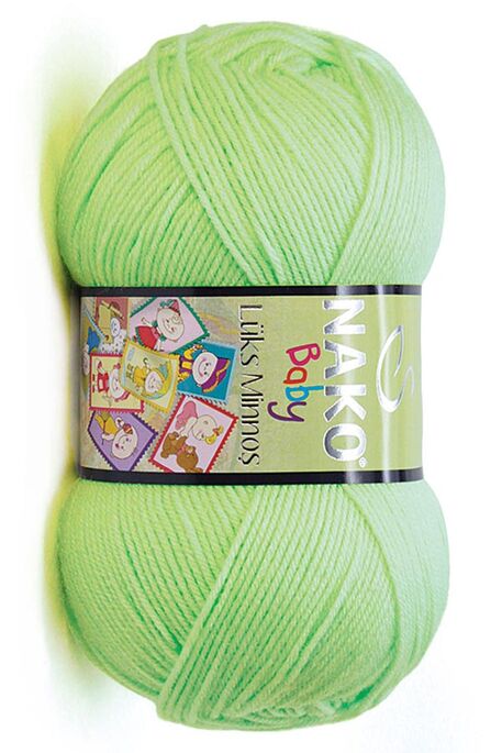 Nako Yarn - NAKO LÜKS MİNNOŞ KNİTTİNG YARN 3335 Green Apple