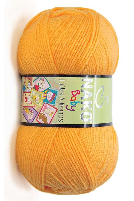 Nako Yarn - NAKO LÜKS MİNNOŞ KNİTTİNG YARN 3639 Dark Yellow