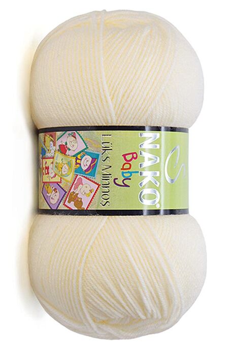 Nako Yarn - NAKO LÜKS MİNNOŞ KNİTTİNG YARN 99064 Ecru