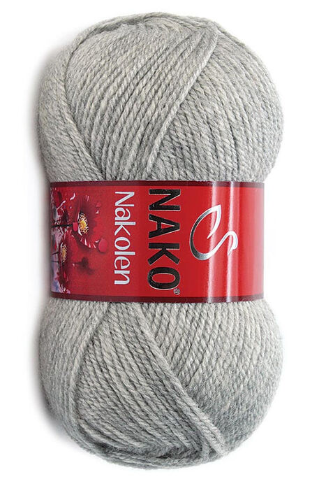 Nako Yarn - NAKO NAKOLEN KNİTTİNG YARN 195 Light Grey Melange