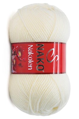 Nako Yarn - NAKO NAKOLEN KNİTTİNG YARN 300 Ecru