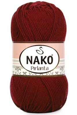 Nako Yarn - NAKO PIRLANTA YARN 1175 Dark Red