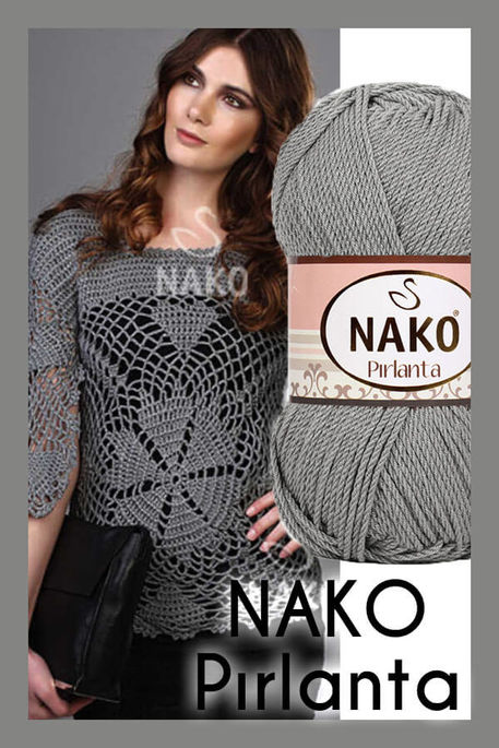 Nako Yarn - NAKO PIRLANTA YARN 6298 Grey