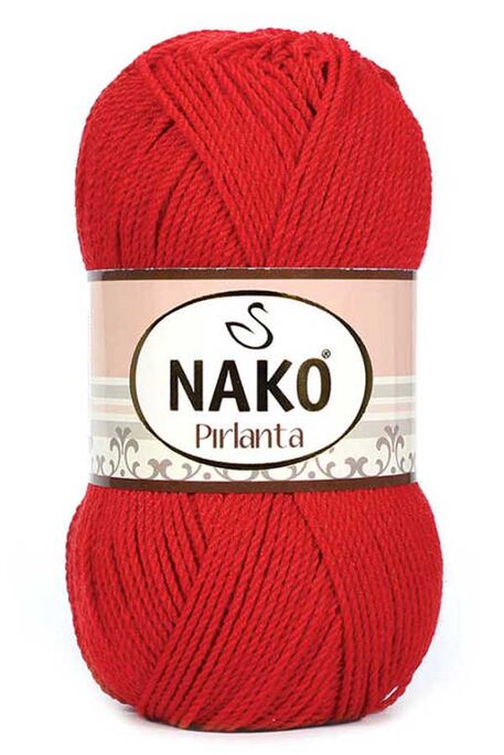 Nako Yarn - NAKO PIRLANTA YARN 6741 Poppy Red