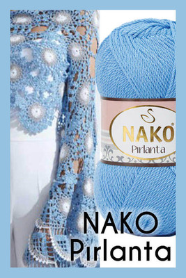 Nako Yarn - NAKO PIRLANTA YARN 6976 Bright blue