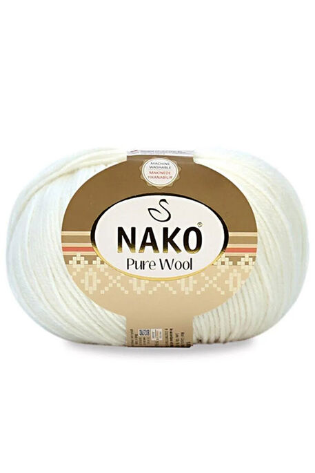 NAKO - NAKO PURE WOOL 208 Beyaz