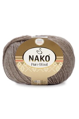 NAKO - NAKO PURE WOOL 23131 Sütlü Kahve Melanj