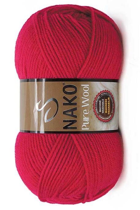 NAKO - NAKO PURE WOOL 6814 Kırmızı