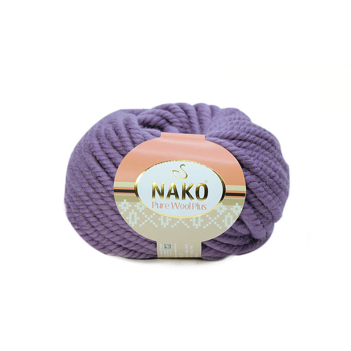 Nako Yarn - NAKO PURE WOOL PLUS KNİTTİNG YARN 10506 Grape Juice