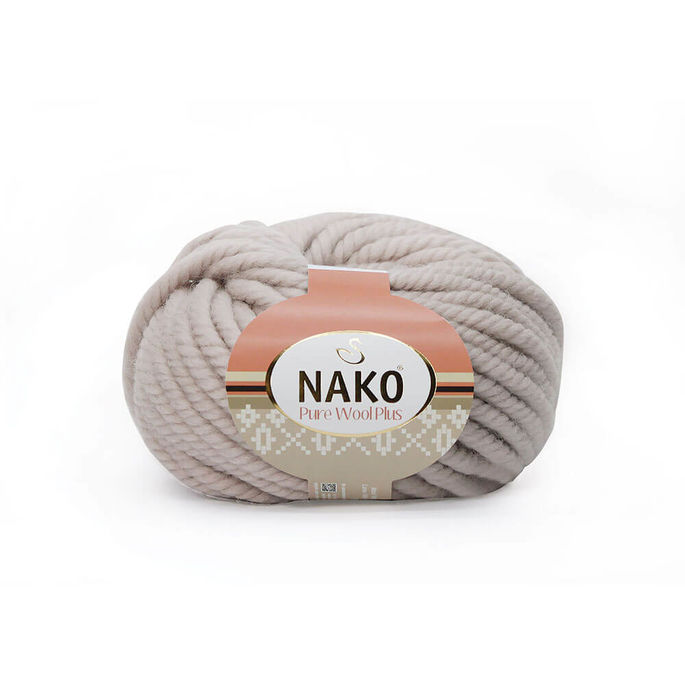 Nako Yarn - NAKO PURE WOOL PLUS KNİTTİNG YARN 1529 Crystal White