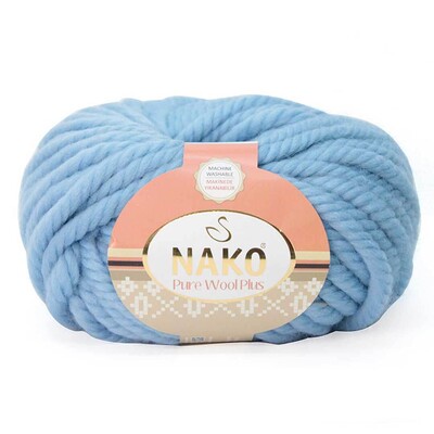 Nako Yarn - NAKO PURE WOOL PLUS KNİTTİNG YARN 1579 Powder Blue