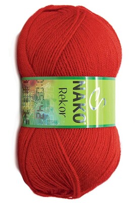 Nako Yarn - NAKO REKOR YARN 207 Flame Red