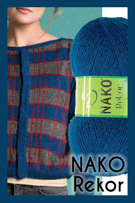 Nako Yarn - NAKO REKOR YARN 517 Medium Blue