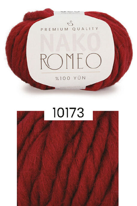 Nako Yarn - NAKO ROMEO KNİTTİNG YARN 10173 Dark Red