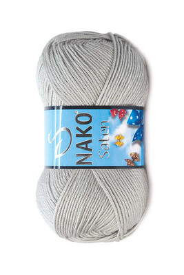 Nako Yarn - NAKO SATEN KNİTTİNG YARN 130 Light Grey